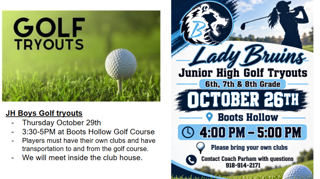 jr high golf tryouts