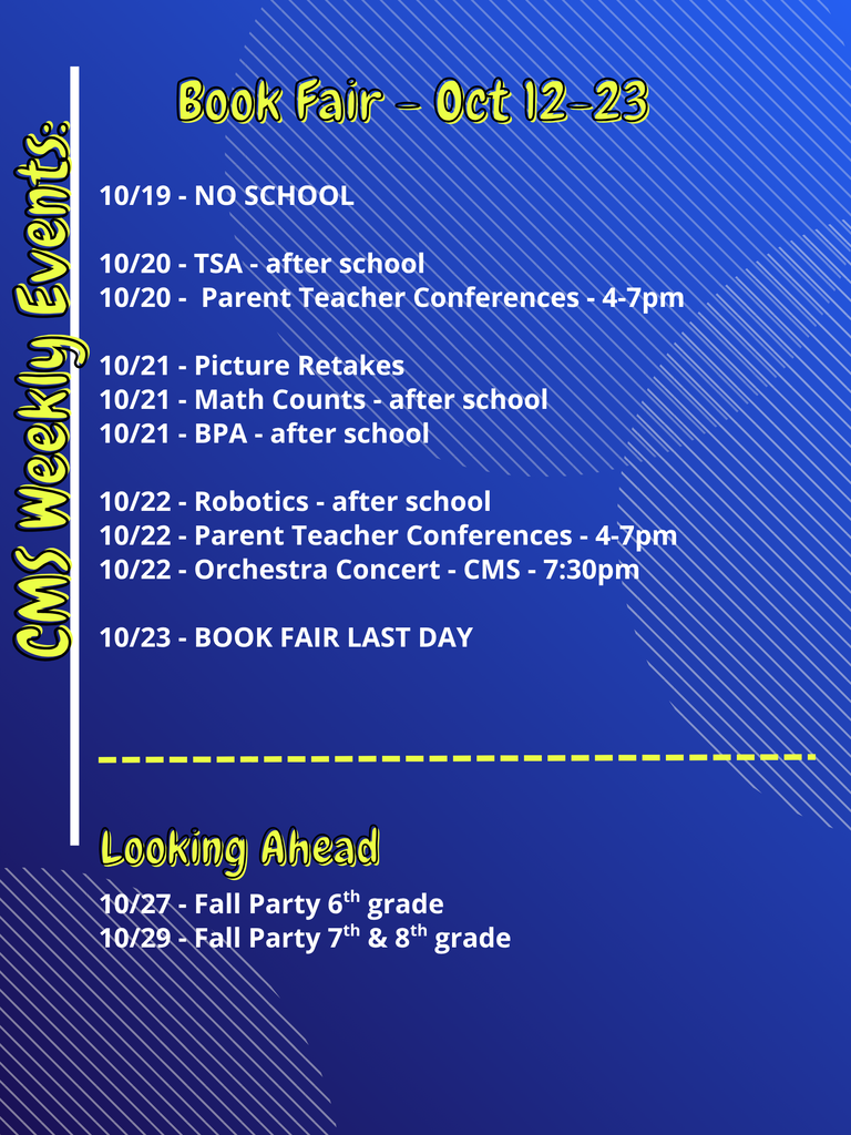 CMS Events Week of Oct 19