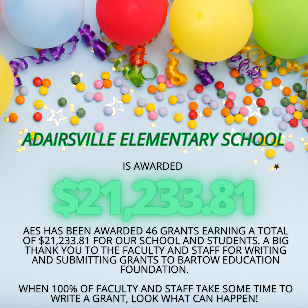 AES has 46 grant winners! | Adairsville Elementary School