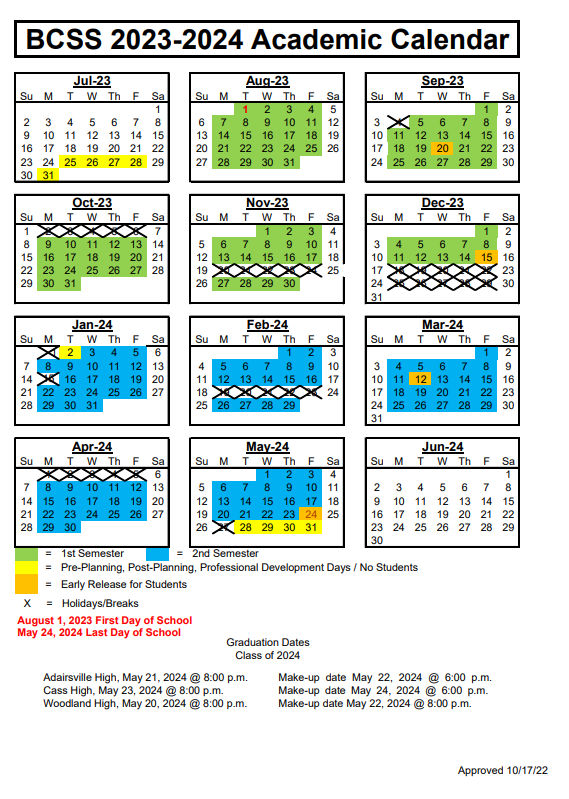 Bartow County Schools 23-24 Calendar | White Elementary School ﻿