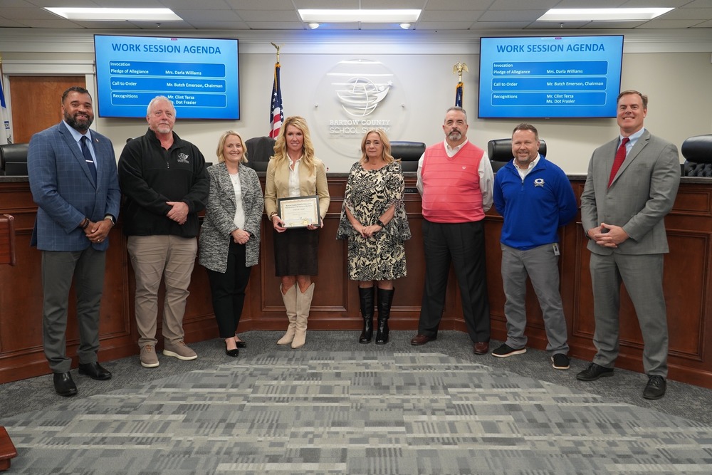Paula Camp receiving award
