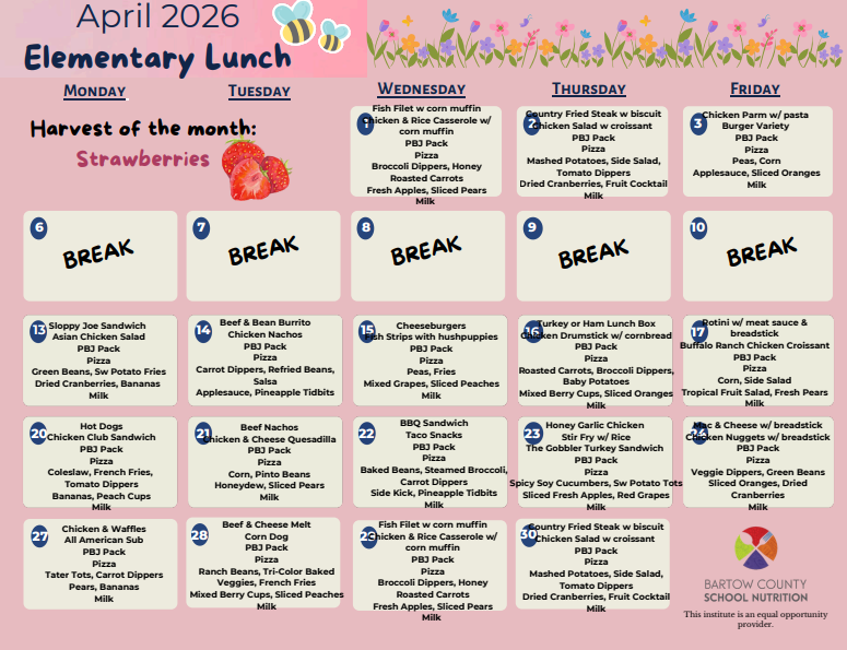 April Menu