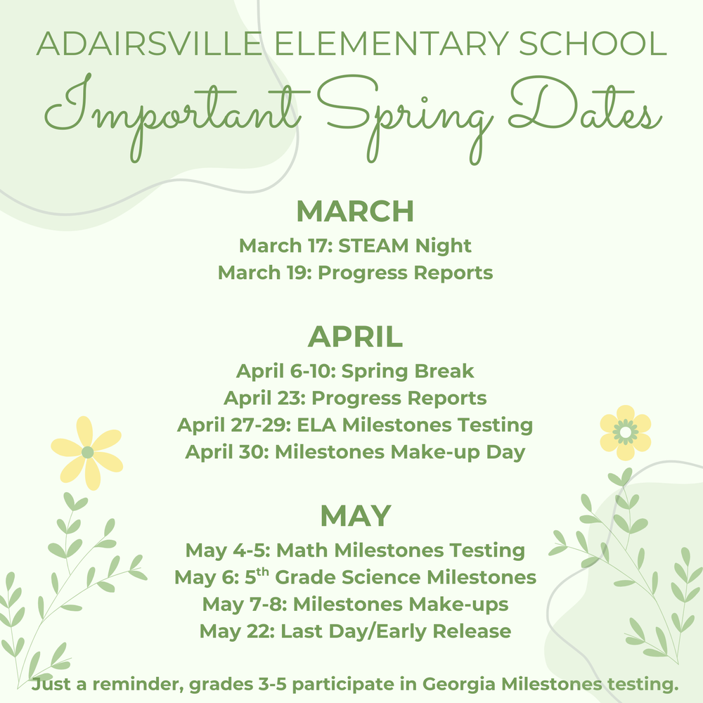 Important Spring Dates