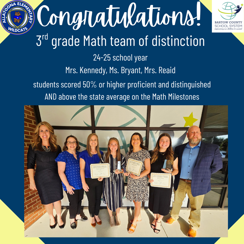 3rd grade Math team of distinction