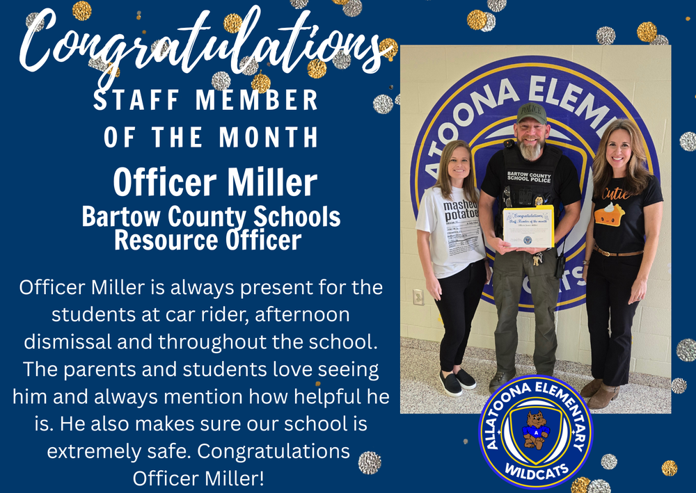 Congratulations Staff Member of the Month!