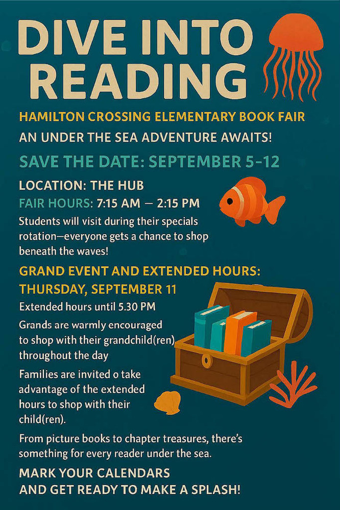 Book Fair 9/5-9/12. Grand Event and Extended hours on 9/11