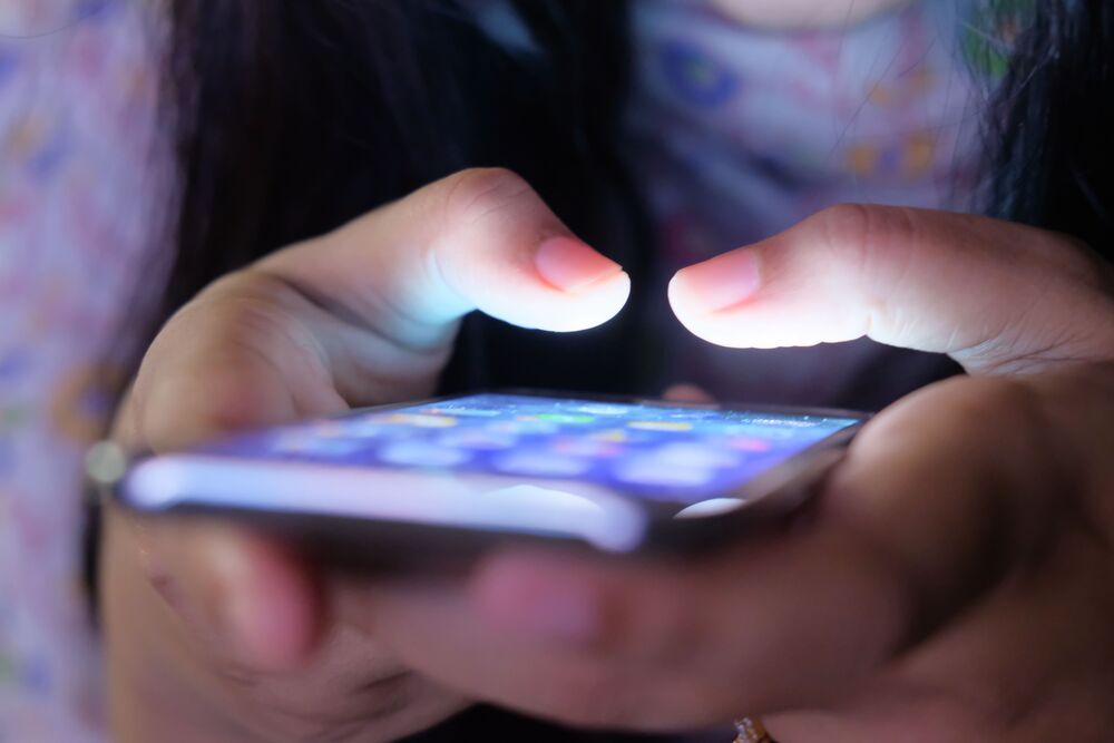 person on cell phone