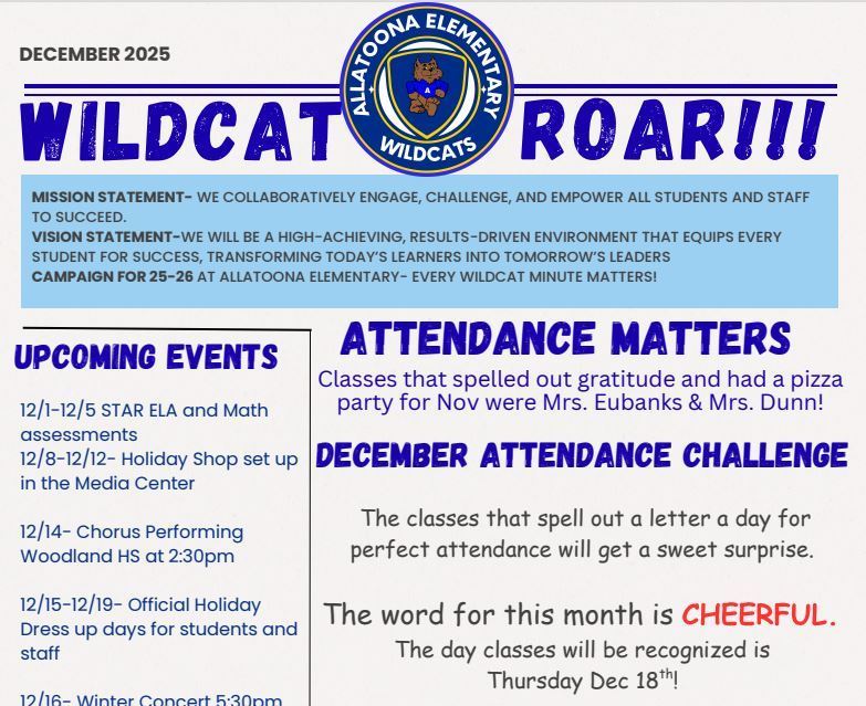 December Wildcat ROAR!!!