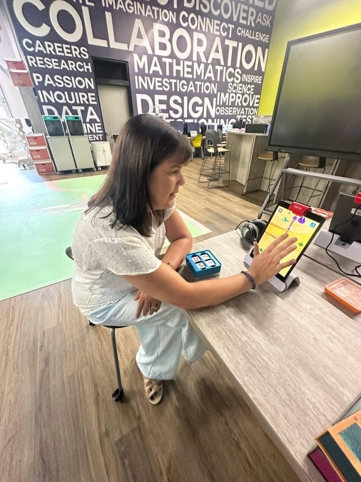 Executive Director Tania Amerson explored a fun, interactive game with Osmo