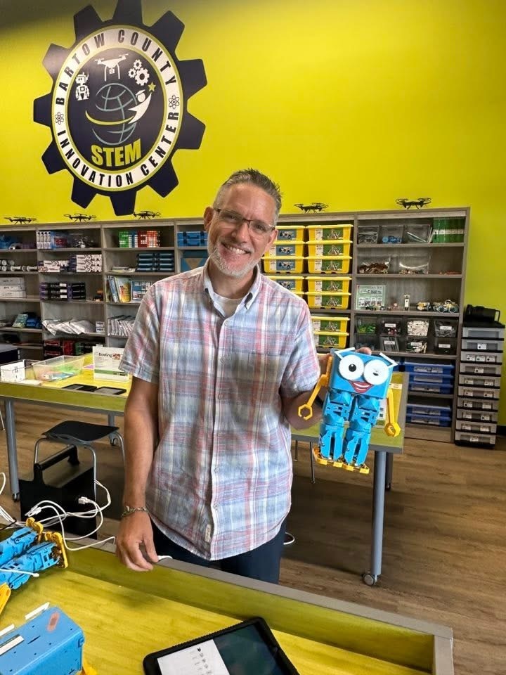 You can code the Marty Robot using colored cards or with a sequence of events!