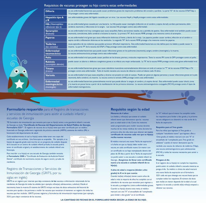 Vaccine Requirements Spanish
