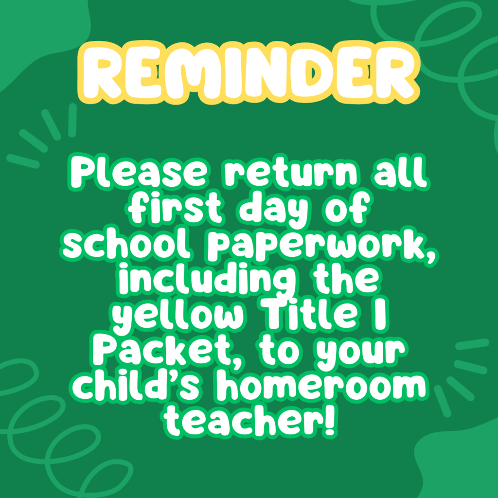 Title I packet reminder