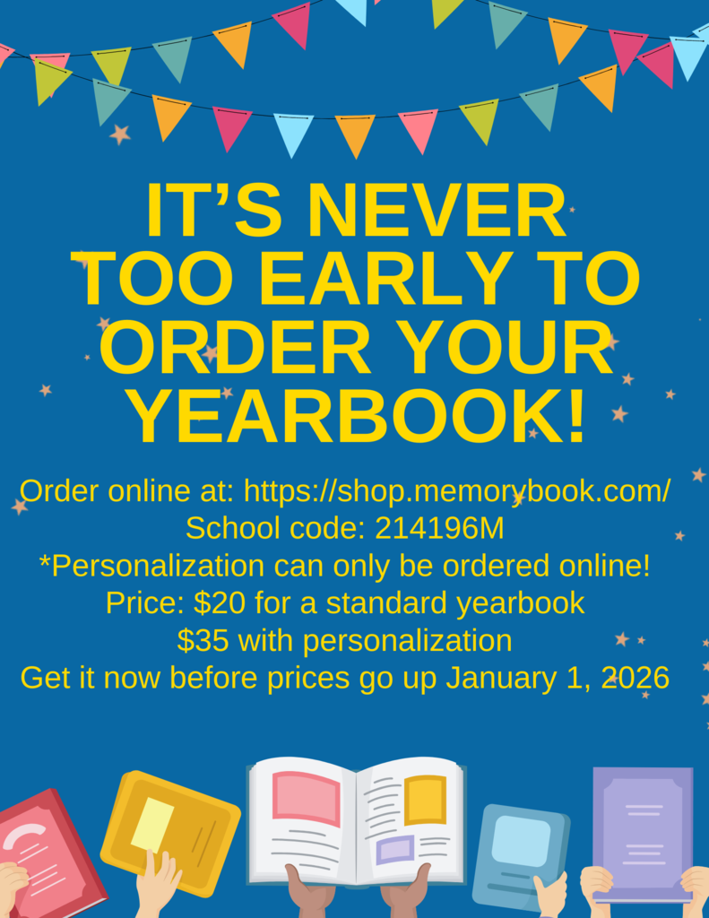 Plan Early and Order Your Yearbook Today. Pricing good through December 31, 2025.