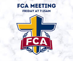 FCA Meeting tomorrow at 7:15am in the GYM!   ‼️You MUST have a permission slip on file to join! ‼️Permission slips are welcome anytime during the year!   Bring your prayer cards! 🩵