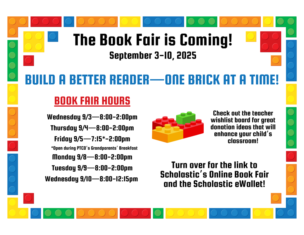 On Your Mark, Get Set! The Book Fair is Coming! Join us starting this Wednesday through September 10th! Act now and set up your child's ewallet today! https://bookfairs.scholastic.com/bf/emersonelementaryschool52