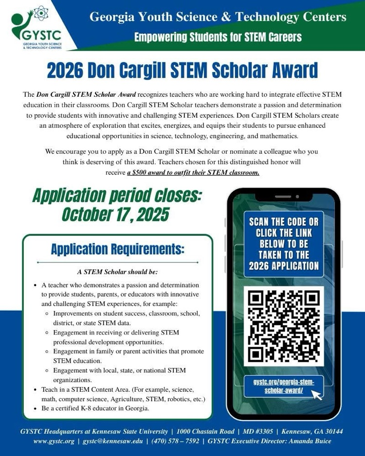 Don Cargill STEM Scholar information 