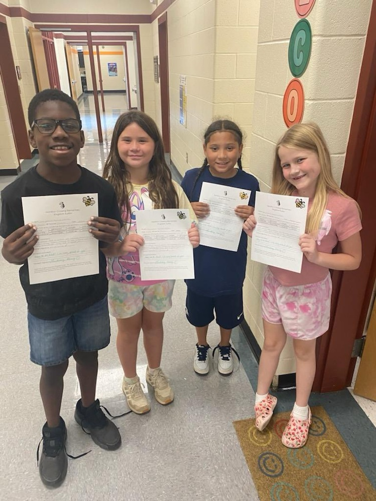 August Star Students for showing Kindness