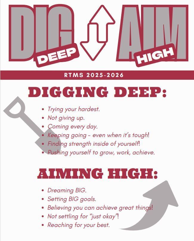 Dig Deep Aim High Students