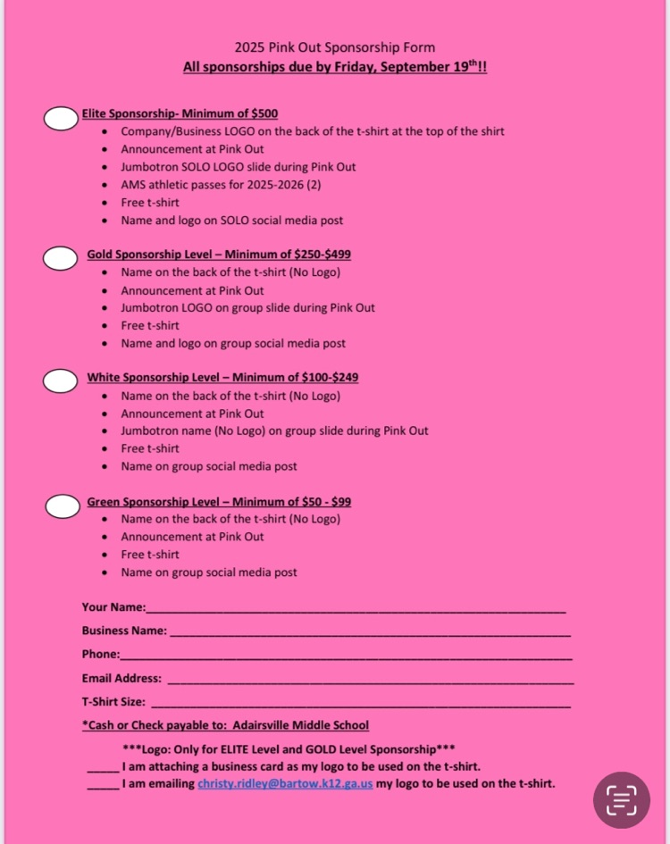 sponsor form