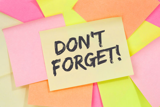 Don't forget!