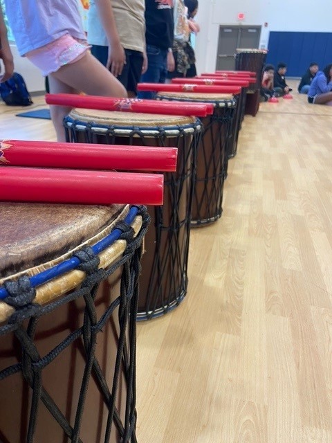 Picture of drums from the dancing drum presentation.