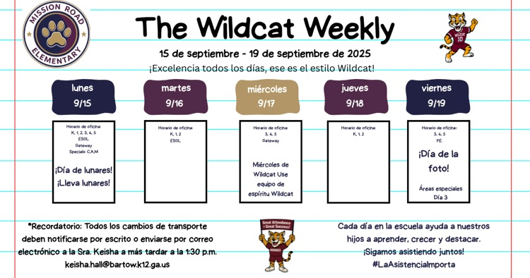 Wildcat weekly Spanish 