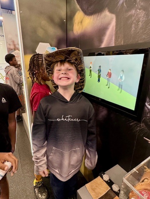 Our 3–5 students had an exciting visit from Georgia Farm Bureau and their mobile Georgia Ag Experience!  This 36-foot mobile classroom showcases Georgia agriculture on the road, visiting elementary schools and community organizations across the state. Inside, students explored seven different Georgia agricultural commodities through technology and digital learning.   The Georgia Ag Experience is a STEM-based program that invites students across Georgia to discover the vast opportunities in agriculture. It connects science, technology, and real-world farming in a way that brings learning to life for our students and helps them think about possible future careers in the agricultural field, from farming and animal science to technology and engineering.   A special shoutout to Gaines Beef for joining us with the Ag Mobile. They also partner with our School Nutrition team to provide fresh beef to our schools, and we are so grateful for their support.