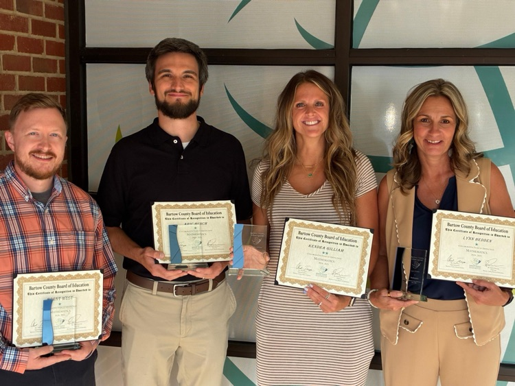 24-25 5th grade math team was recognized at the Bartow County Board meeting.