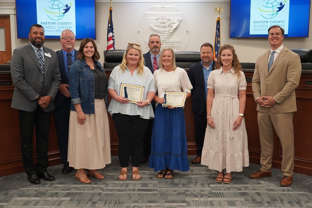 BOARD RECOGNITIONS: COLLABORATIVE TEAM OF DISTINCTION White Elementary School, fifth grade math • Leanne Pyle • Tonya Chatman ** A Collaborative Team of Distinction consists of teachers that work collaboratively on an academic planning team that have shown results that equate to student achievement resulting in 50% or higher proficient or above on the EOG/EOC assessment and higher than the state average. ** BOTH of these rock star math teachers have received this award 2 years in a row!