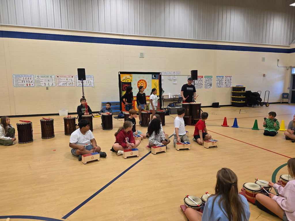 Students in kindergarten through 5th grade enjoyed the Dancing Drum interactive presentation during Special Areas today! Thank you to everyone who contributed to this in school field trip. If you have not sent in your contribution yet ($5), please do so by this Friday. 