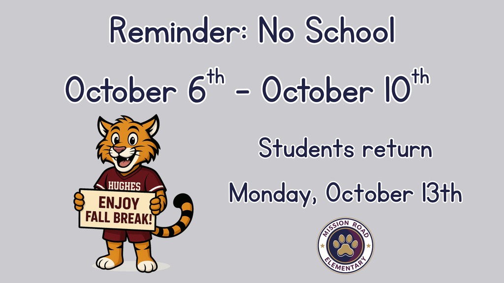 reminder image - no school fall break