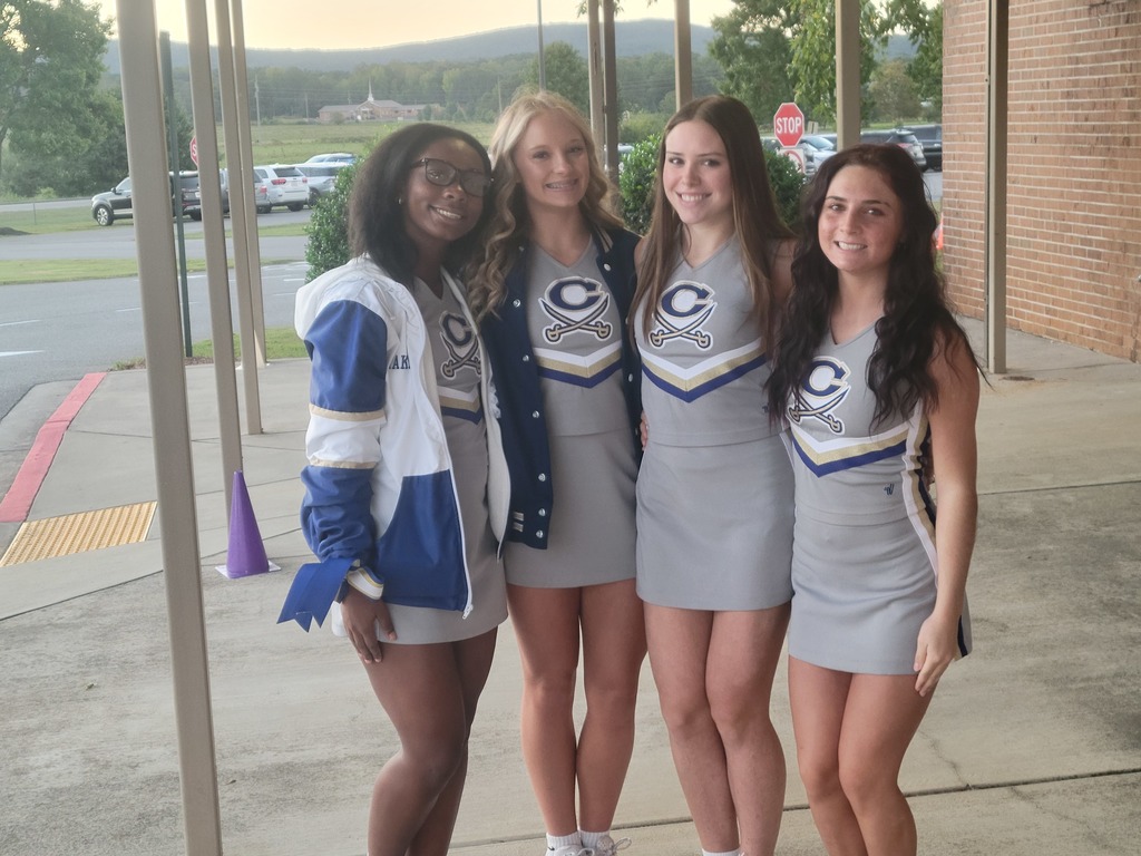 We had special guests come help us in the car rider line this morning. We always love when our neighboring Colonels can come support us! #loveblue #livegold 💙💛