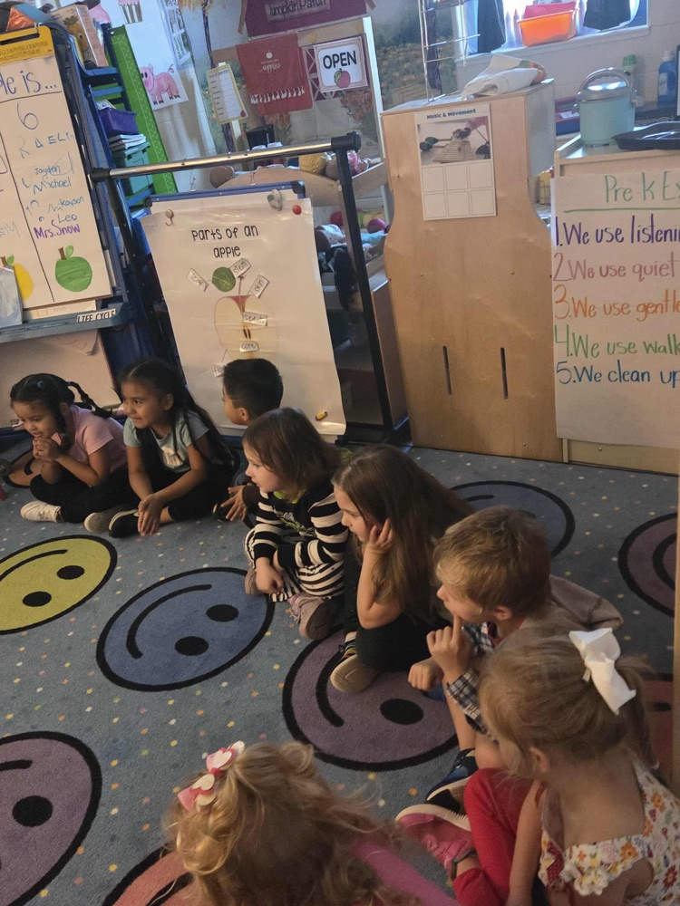 “ Pre-K has had such a fun time learning about apples this week! We’ve learned about life cycles, voted on our favorite apple, made apple volcanoes and ended our week making homemade apple sauce! 🍎🍏 “