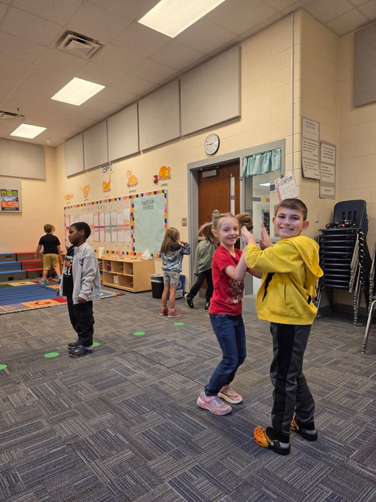 Students enjoyed learning about folk music and folk dances with Mrs. Barkley in music today.