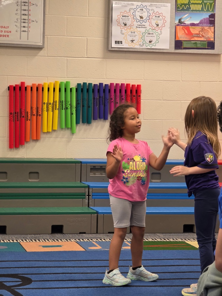 Students enjoyed learning about folk music and folk dances with Mrs. Barkley in music today.