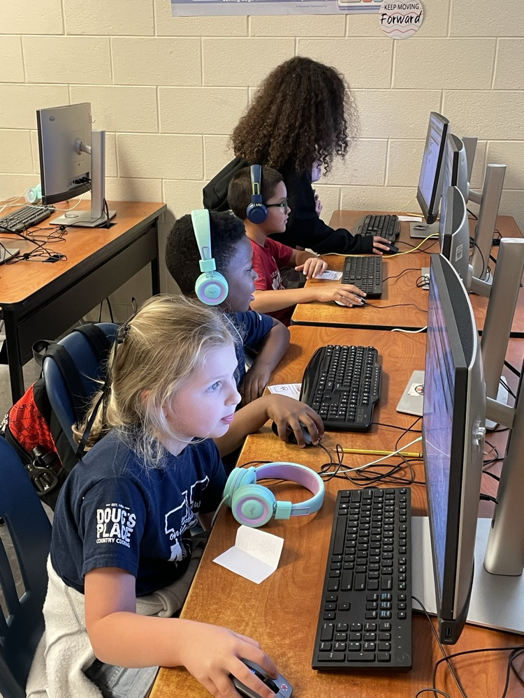 Yesterday in Coding Club students created their own Flappy Bird game using block coding. Our 3rd graders, who have been coding longer, helped coach our 2nd grade new coders!