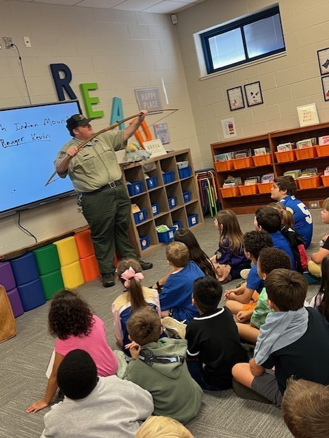 Second grade enjoyed a visit from Etowah Indian Mounds to discuss Native American culture. This fun, informative visit laid the foundation for their next Arts and Letters module that addresses the essential question "How has the American West changed over time?" This also ties into their yearlong STEM PBL question "How has development changed our community over time, and what steps can we take to minimize a negative effect going forward?"