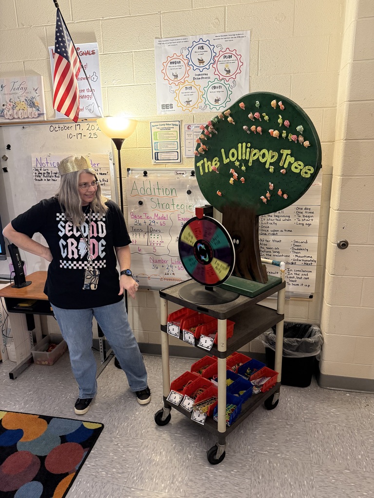 Congratulations to Mrs. Lanham's class! They got to spin the wheel today for spelling out perfect attendance and won extra recess.