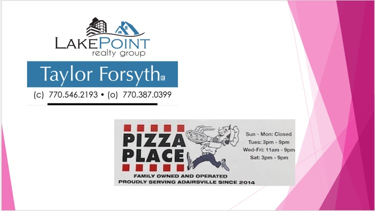 pizza place and Taylor Forsyth