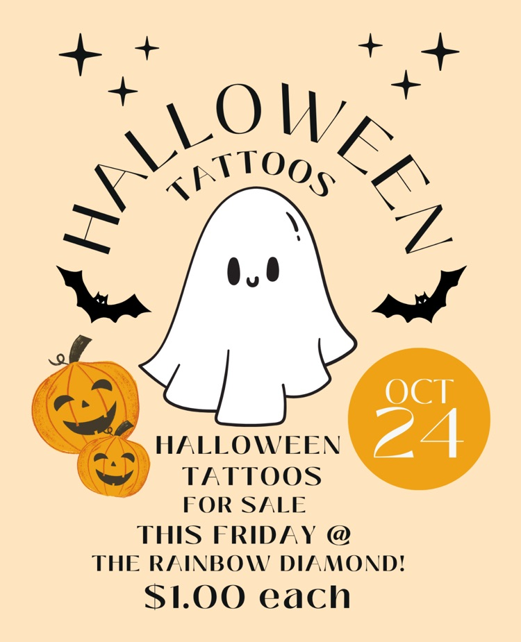Join us on Friday in the rainbow diamond for Halloween tattoos.