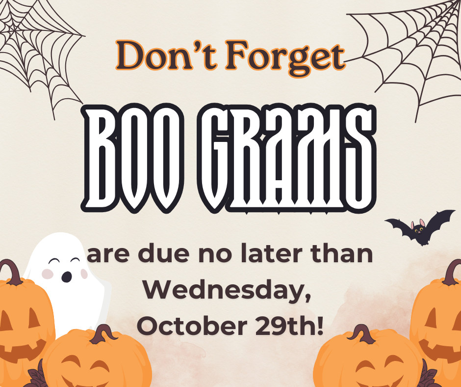 Book Grams are due oct 29