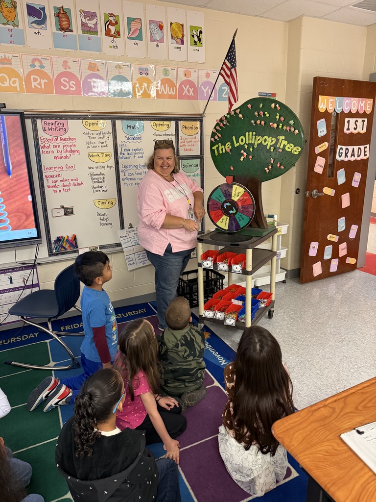 Congratulations! Ms. Smith's class won an ice cream party from spelling perfect attendance! 