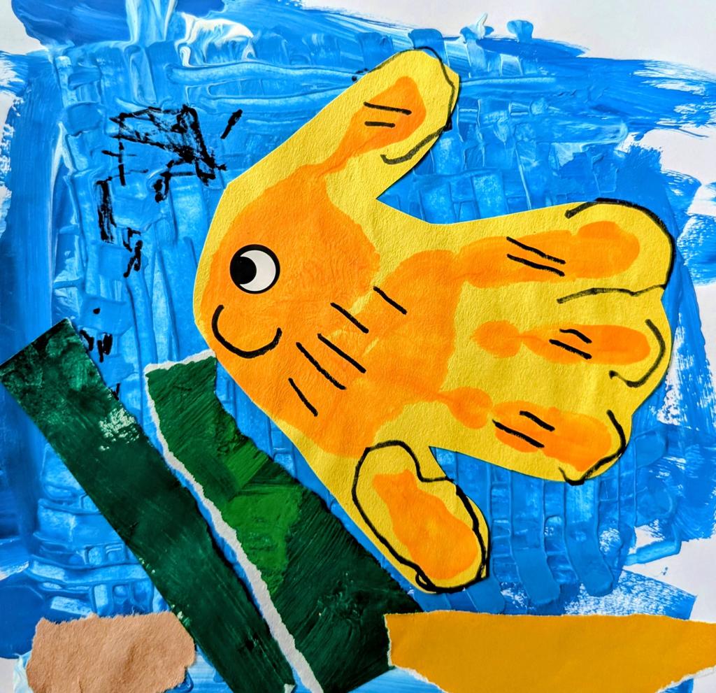 picture of a fish made out of a hand