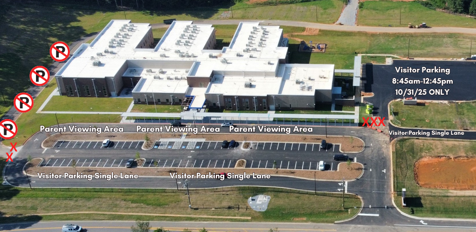parking and viewing map for book character parade