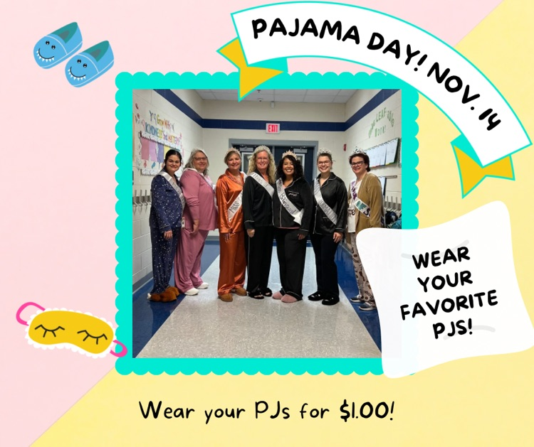 Join us for Pajama Day on November 14! Only $1.00 to participate! We are raising money to help support Shop with a Hero.