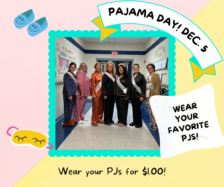 Join us for Pajama Day on December 5th! Only $1.00 to participate! We are raising money to help support Shop with a Hero.