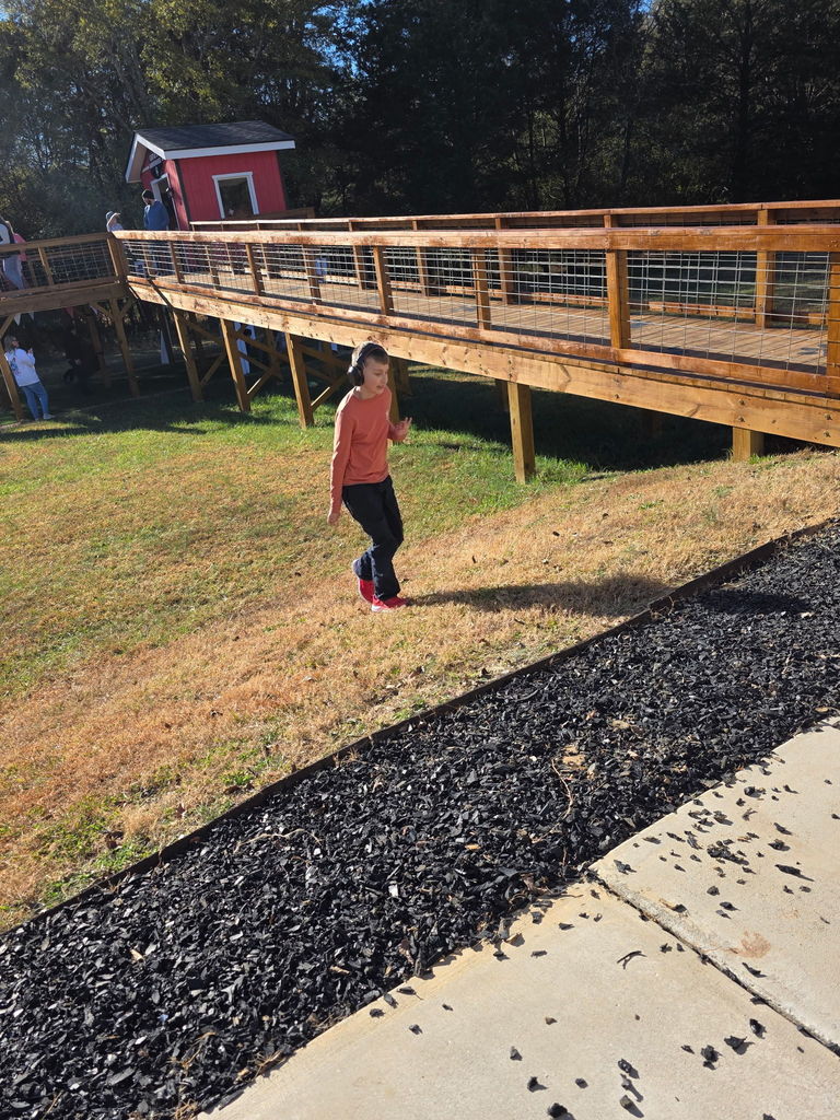 Some of our Exceptional Education students had a fun field trip to The Sweet Cocoon yesterday! It was a beautiful fall day full of sensory and exploring their new inclusive tree house! 🍂☀️🍁🌳