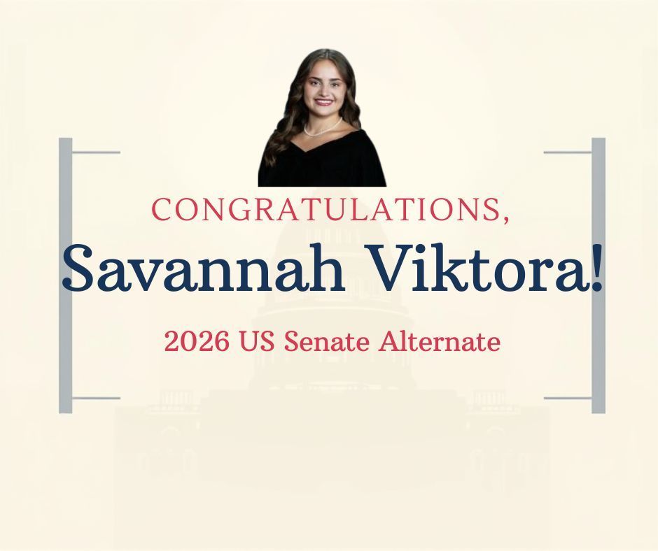 Congratulations Savannah Viktora 2026 US Senate Alernate