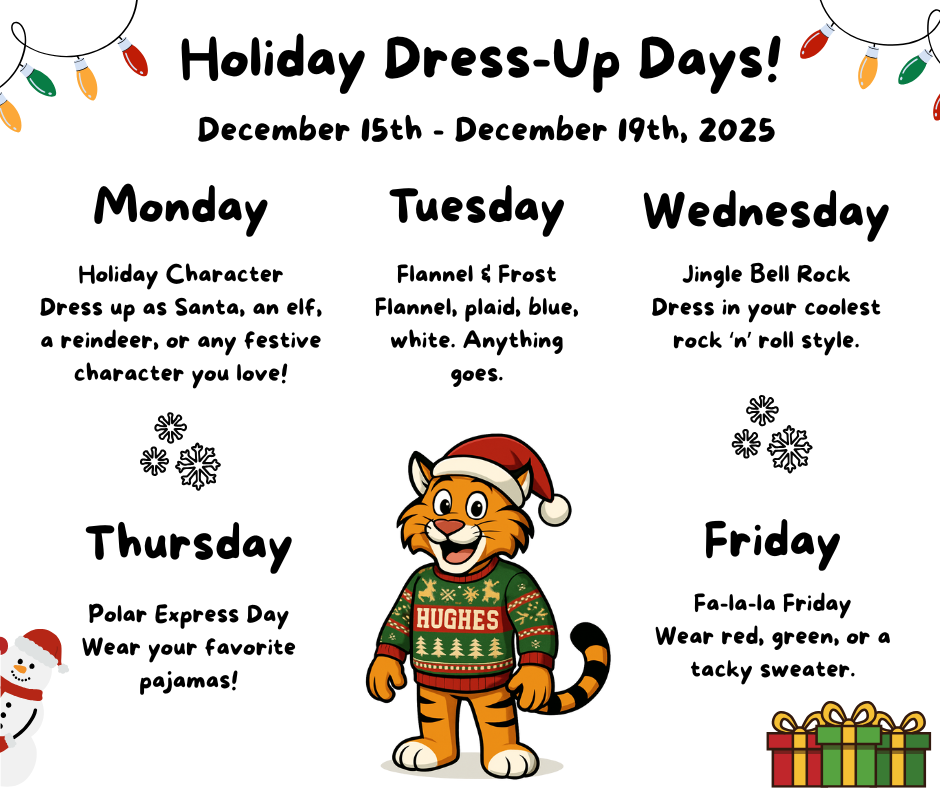 holiday dress up days schedule