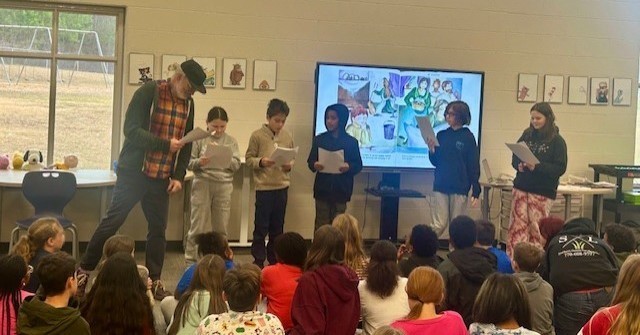 📚✨ Round 2 of our Special Visit Alert! ✨📚  Our3rd - 5th grade students had a wonderful time today with Mr. Shalin, Youth Services Coordinator at Bartow County Public Library!  He shared all about the amazing things happening at the library, read some fun stories, and even did some interactive readers theatre! 🎭 A big thank you to Mr. Shalin for bringing the joy of reading and imagination to our school today! 💛💙